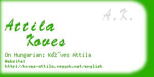 attila koves business card